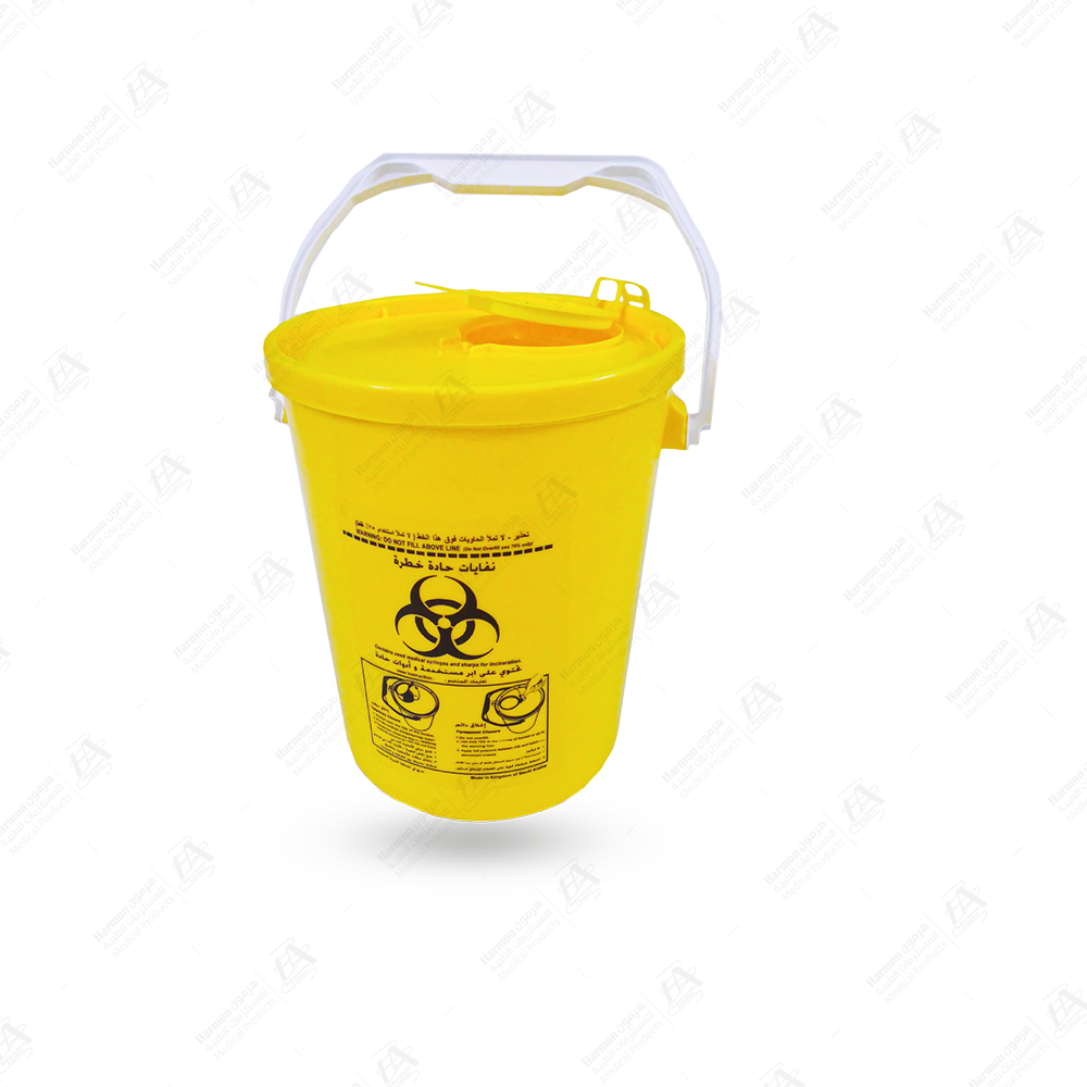 Sharps Container-Round - 6.5 Ltr- C- Yellow